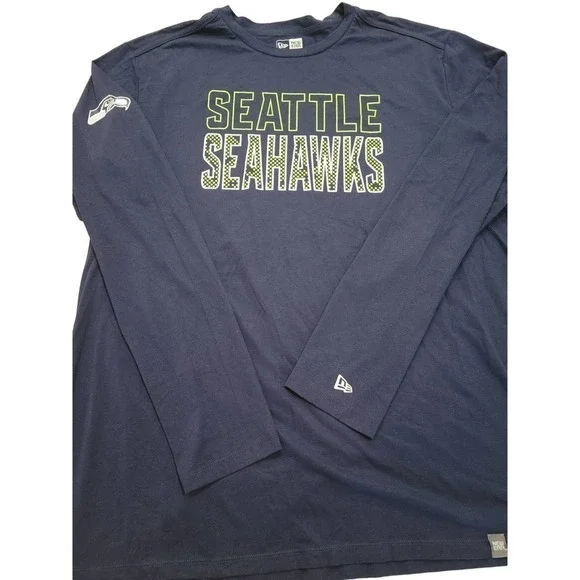 Seattle Seahawks XL Long Sleeve Navy Blue Shirt NWOT - Picture 2 of 9